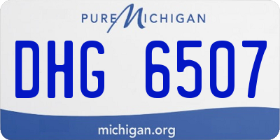 MI license plate DHG6507