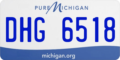 MI license plate DHG6518
