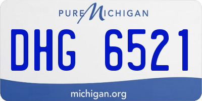MI license plate DHG6521