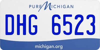 MI license plate DHG6523