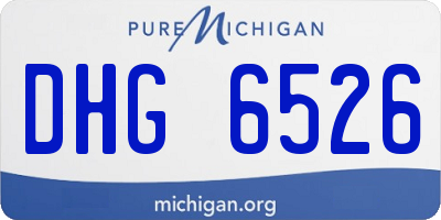 MI license plate DHG6526