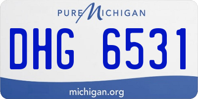 MI license plate DHG6531