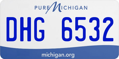MI license plate DHG6532