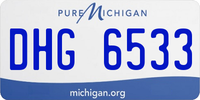 MI license plate DHG6533