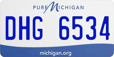 MI license plate DHG6534