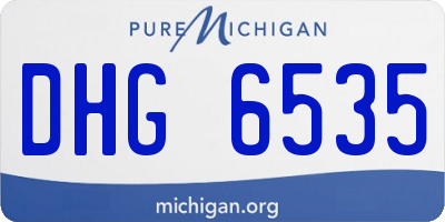 MI license plate DHG6535