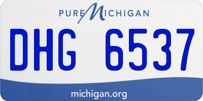 MI license plate DHG6537