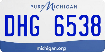 MI license plate DHG6538