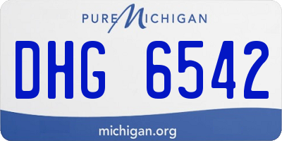 MI license plate DHG6542