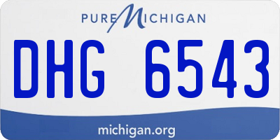 MI license plate DHG6543