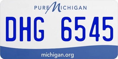 MI license plate DHG6545