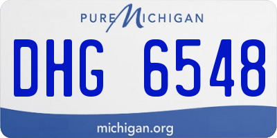 MI license plate DHG6548