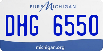 MI license plate DHG6550
