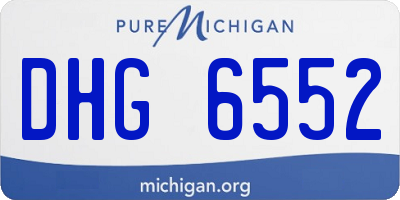 MI license plate DHG6552