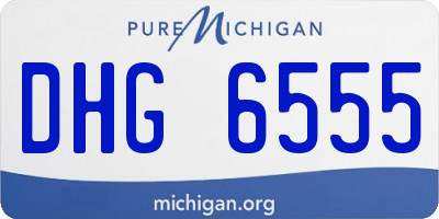 MI license plate DHG6555