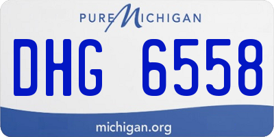 MI license plate DHG6558