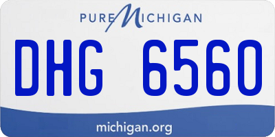 MI license plate DHG6560