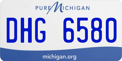MI license plate DHG6580