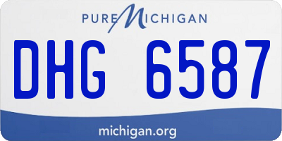 MI license plate DHG6587
