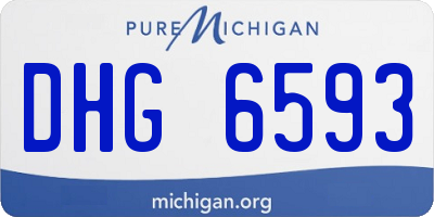 MI license plate DHG6593