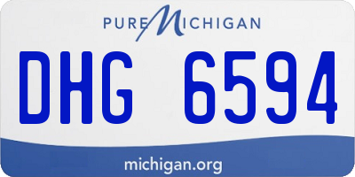 MI license plate DHG6594