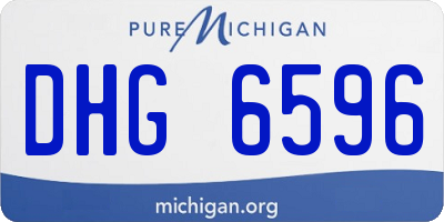 MI license plate DHG6596