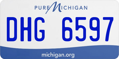 MI license plate DHG6597