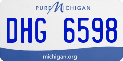 MI license plate DHG6598