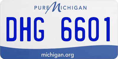 MI license plate DHG6601