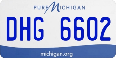 MI license plate DHG6602