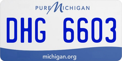 MI license plate DHG6603