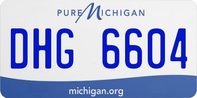 MI license plate DHG6604