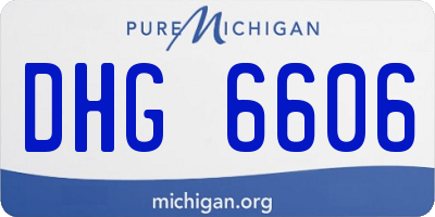 MI license plate DHG6606