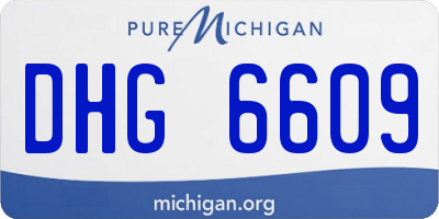 MI license plate DHG6609