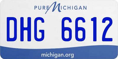 MI license plate DHG6612