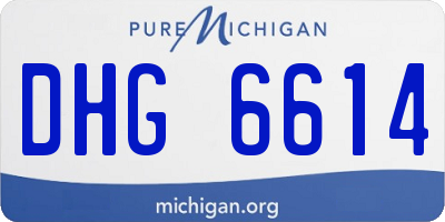 MI license plate DHG6614