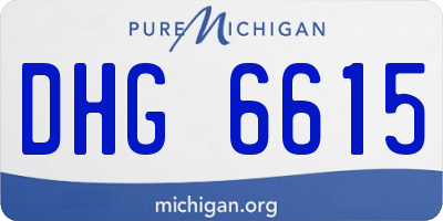 MI license plate DHG6615