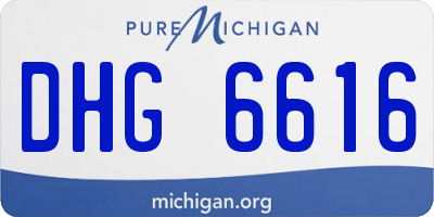 MI license plate DHG6616