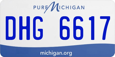 MI license plate DHG6617
