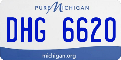 MI license plate DHG6620