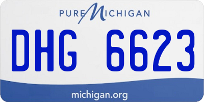 MI license plate DHG6623