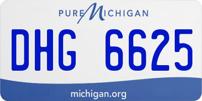 MI license plate DHG6625