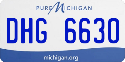 MI license plate DHG6630
