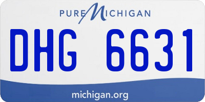 MI license plate DHG6631