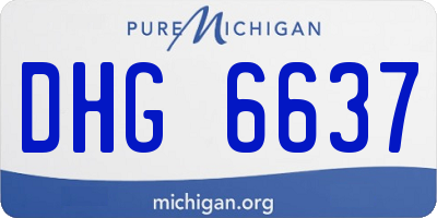 MI license plate DHG6637