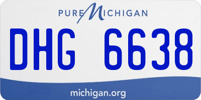 MI license plate DHG6638