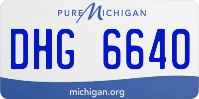 MI license plate DHG6640