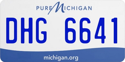 MI license plate DHG6641