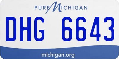 MI license plate DHG6643
