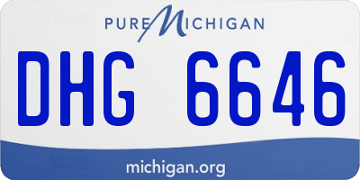 MI license plate DHG6646